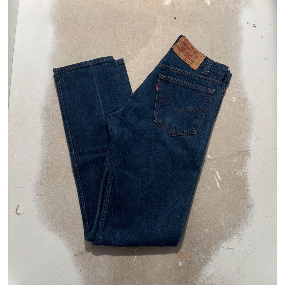Vintage Levis 505 Mens 34x36 Dark Wash Straight Leg Jeans Made in USA 1980s